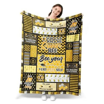 Blanket for Women Girls bee Gifts for her Soft Honey Throw 50quot;x60quot; Bee $41.58