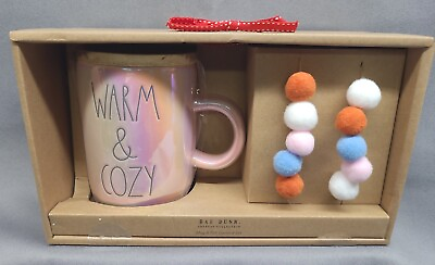 #ad Rae Dunn Christmas Collection quot;Warm and Cozyquot; Mug And Garland Gift Set NIB $14.00