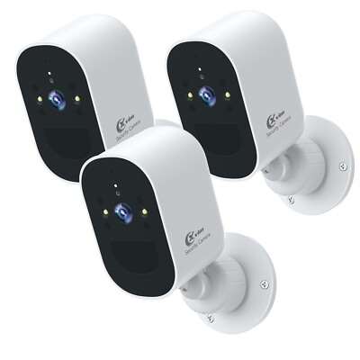 #ad 3PK Wireless Battery Camera WiFi Camera 4MP In Outdoor Security Camera System $71.99