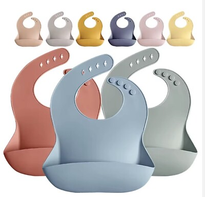 3 pack Cute Silicone Baby Bibs for Babies amp; Toddlers 10 72 Months Waterproof. $14.99