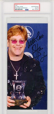 #ad Elton John Signed Autographed 2000 Grammy#x27;s Award Photo PSA DNA $495.00