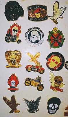 #ad vintage motorcycle pins lot $6.99
