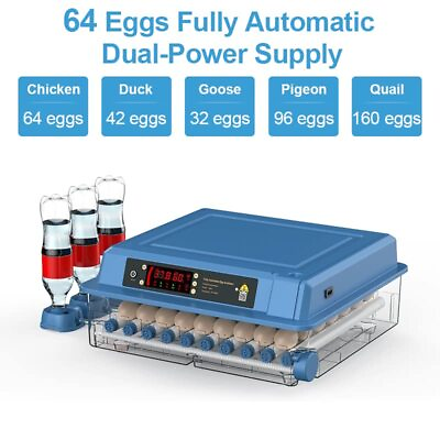 #ad 64 160 Eggs Incubator for Hatching Eggs Incubator with Automatic Turning $109.99