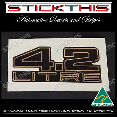 #ad HJ HX HZ LH LX 253 GTS V8 Engine Boot Badge V8 4.2 Litre Flat Decal Sticker AU $16.95