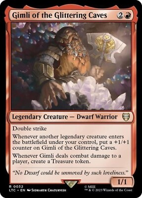 MTG Gimli of the Glittering Caves Lord of the Rings Commander $2.29