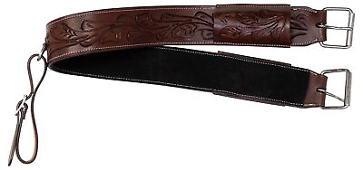 #ad Horse Western Cinch Girth Saddle Tack Leather Roper Brown $44.92