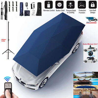 #ad Portable Auto Manual 2in1 Car Umbrella Tent Anti UV Sun Roof Cover Remote Tripod $224.59