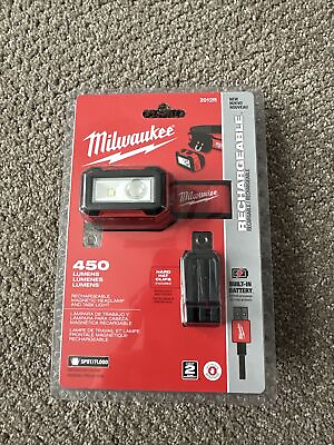 #ad Milwaukee 2012R 450 lm Rechargeable Magnetic Headlamp Red $35.00