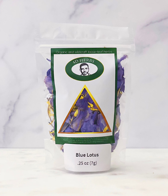 #ad Blue Lotus Flower Dried Cut Nymphaea Caerulea Hand Picked Organic Herbal Tea $95.97