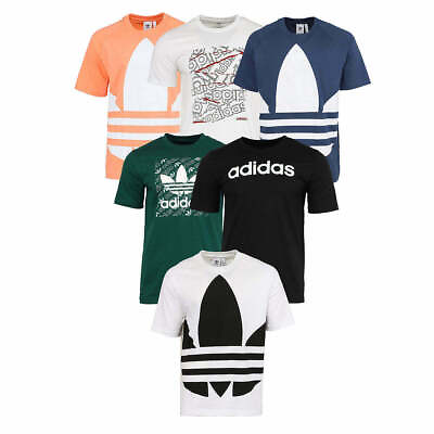 Adidas Men#x27;s T Shirt Short Sleeve Trefoil Logo Design Graphic Classic Shirt $19.50
