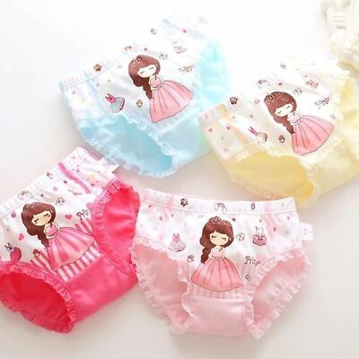 5 Pack Cotton Panties Kids Soft Knickers Underwear Little Girls Briefs 2 12 Yrs #ad $13.29