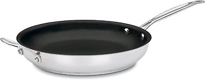 #ad 722 30HNS Stainless Nonstick 12Inch Open Skillet with Helper Handle $54.76