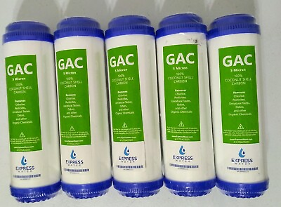 #ad GAC Granular Activated Carbon Express Water Filter Replacement 10in Lot of 5 $22.99