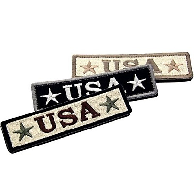 #ad Hook amp; loop badges Embroidered patches USA Tactical Patch For Clothing Appliques $3.09