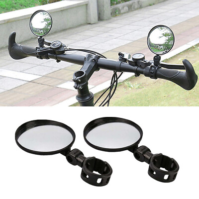 #ad Pair Universal Handlebar Rearview Mirror for Bike Bicycle Motorcycle Adjustable $14.69