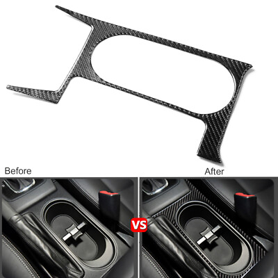#ad Carbon Fiber Console Water Cup Holder Panel Cover For Subaru Forester 2013 2018 $27.75