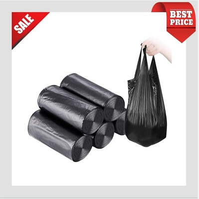 #ad DZHJKIO Small Trash Bags 5 Rolls 100 PCS 4 Gallon Garbage Bags for a Cleaner $14.77