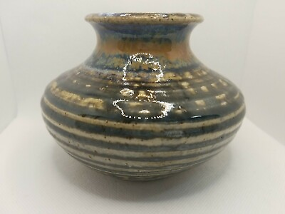 #ad Gorgeous Studio Pottery Vase Signed Oerth $29.29