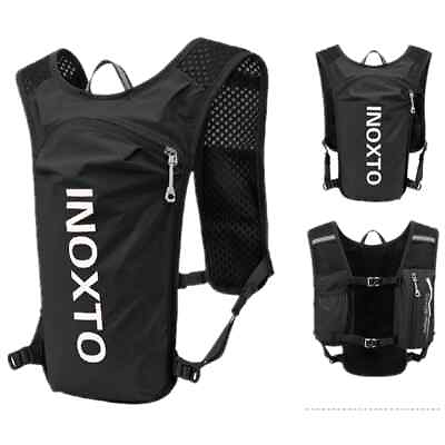 #ad Waterproof Backpack 5L Ultra light Hydration Vest Leather Bag with 2L Water Bag $17.31