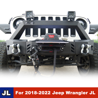 Front Bumper For 07 18 Jeep Wrangler JK 18 23 JL 19 23 Gladiator JT w LED Lights $249.99