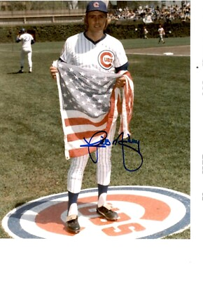 #ad Rick Monday Signed Autographed 8x10 Photo Cubs v LA Dodgers USA Flag 4 25 76 $29.99