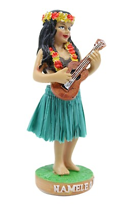 #ad #ad Hawaiian Hula Lady w Ukulele Mini Dashboard Doll Na Mele 4quot; Doll for Car $11.76