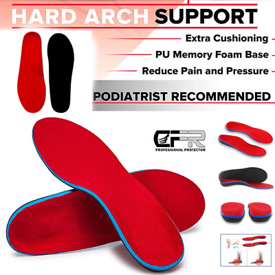 #ad Orthotic Shoe Insoles Flat Feet Foot High Arch Heel Support Inserts Pads Relief $7.43