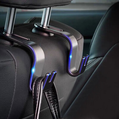 #ad 2Pcs Car Interior Seat Back Hooks Holder Hanger Bag Clothes Storage Accessories $9.41
