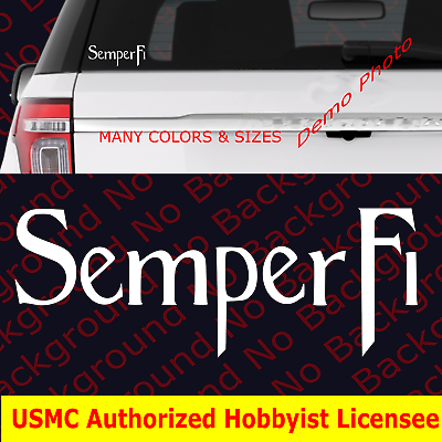 #ad United States Marines USMC Semper Fi Fidelis Vinyl Die Cut Window Decal AY046W $2.99