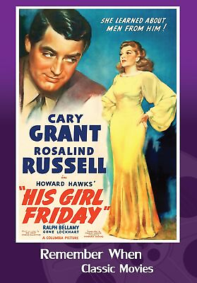 #ad His Girl Friday DVD Cary Grant Rosalind Russell Ralph Bellamy Gene Lockhart $17.47