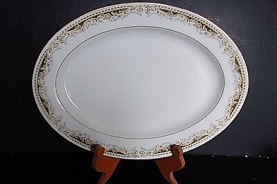 #ad SIGNATURE COLLECTION SELECT FINE CHINA QUEEN ANNE SERVING PLATTER 10quot; X 6.5” $15.00