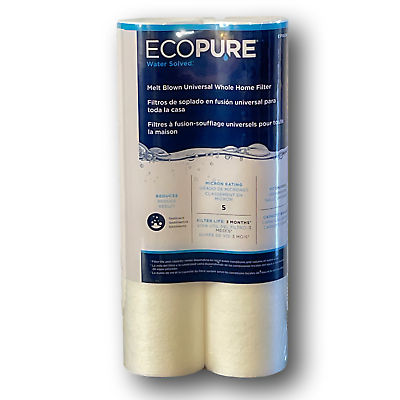 Ecopure Whole Home Water Filter EPW2B New Factory Sealed Set of Two SHIPS FREE $12.97