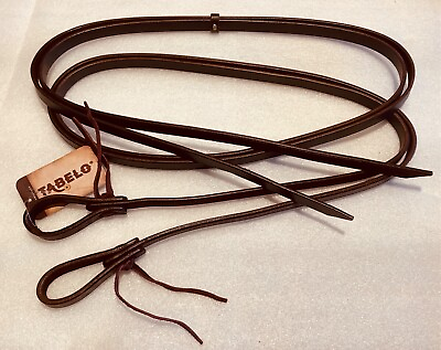 #ad Tabelo Brown Leather w Water Ties Western Tack Split Reins 5 8” x 8’ Long $29.95