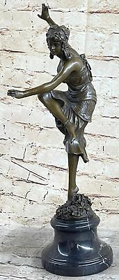 Art Nouveau Deco Colinet Graceful Dancer Girl Bronze Sculpture Statue Figure $274.50