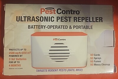 #ad Pest Control Portable Ultrasonic Repeller Cordless Non Lethal Battery Operated $18.00