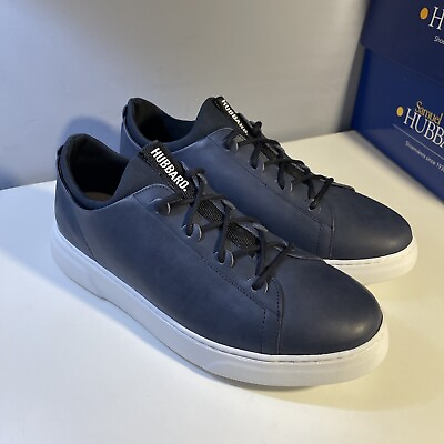 #ad Samuel Hubbard #x27;Flight#x27; Navy Blue Leather Lightweight Comfort Sneakers $35.00