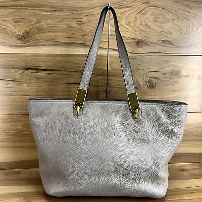 #ad Marc Jacobs Handbag Large Tote Pike Place Gray Pebble Grain Leather Zip Bag $49.88