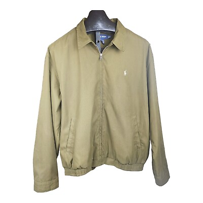 #ad Men#x27;s Polo Golf By Ralph Lauren Light Jacket XL Polyester Shell Military Green $69.98