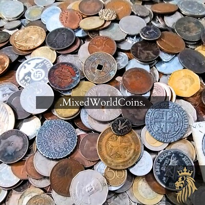 #ad 1 Pound Unsearched Old Foreign Mixed World Coins Assorted 1 Lb Bulk Lot Tokens $39.95