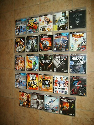 24 SONY PLAYSTATION 3 PS3 VIDEO GAME LOT CALL DUTY MINECRAFT RAYMAN JAK TOMB $159.88