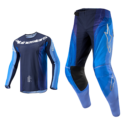 #ad New Alpinestars Techstar Pneuma Dark Navy Motorcycle Gear Jersey Pants Kit MX $264.90