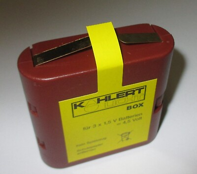 #ad Kahlert 60898 Batteriebox 3x15 Volt Ersatz für Typ 3R12 oder 3LR1 NEU OVP EUR 5.90