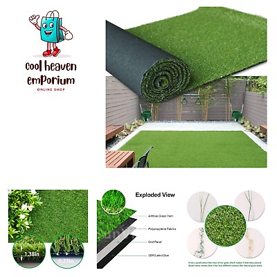Premium Synthetic Artificial Grass Turf 1.38inch Pile Height 3FTX10FT High D... $74.99