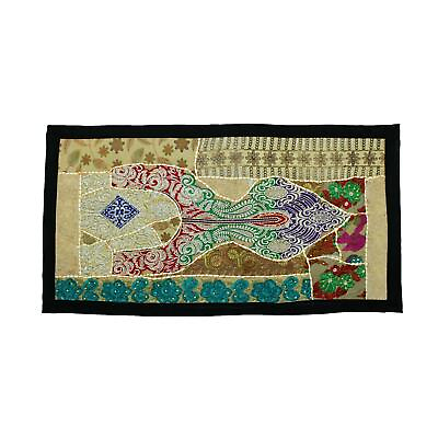 #ad Wall Hanging Indian Hippie Bohemian Handmade Patchwork Embroidered Tapestry Au $19.99