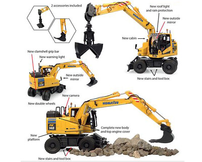 #ad Model Universal Hobbies Excavator Komatsu PW148 11 Scale 1:50 $141.84