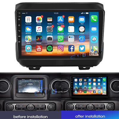 For 2018 2019 Jeep Wrangler JL Android 12 Car Stereo Radio GPS Navi Player WIFI $102.99