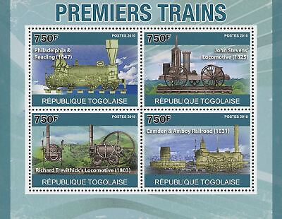 #ad First Trains Souvenir Sheet of 4 Stamps Mint NH $15.83