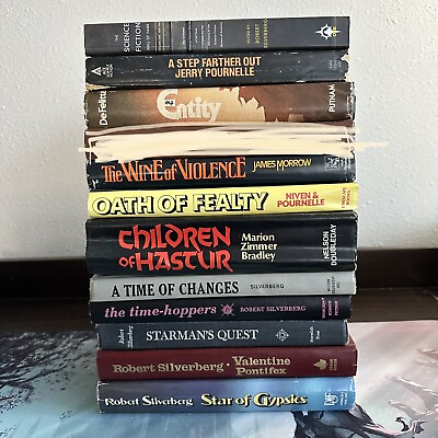 #ad Book Club Edition Hardcover Lot of 11 Vintage Sci Fi Fantasy Science Fiction $31.96