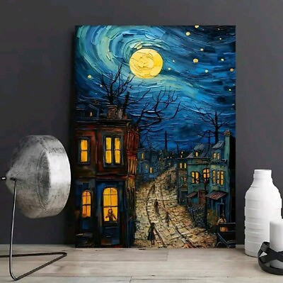 #ad Vincent Van Gogh#x27;s Wonderful Depiction Of City Life Oil Painting 30x42cm $25.00