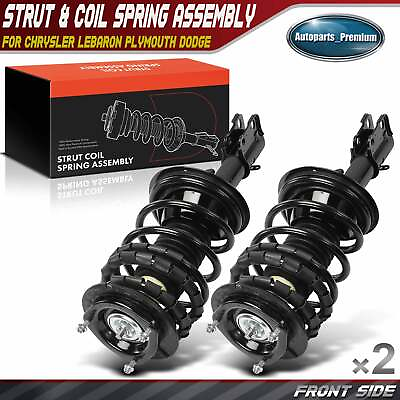 Front Complete Strut amp; Coil Spring Assembly for Chrysler Lebaron Plymouth Dodge $208.99